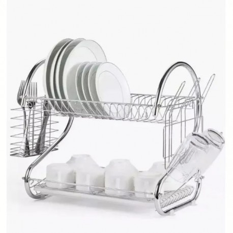 Настольная сушилка-органайзер для посуды, 2 уровня-3