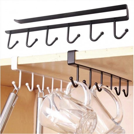 Подвесной держатель для чашки на 6 крючков для кухонного шкафа  оптом-3