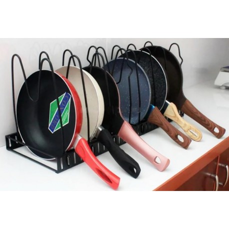 Поставка-органайзер металлический для сковородок и крышек 8 ярусный  оптом-2