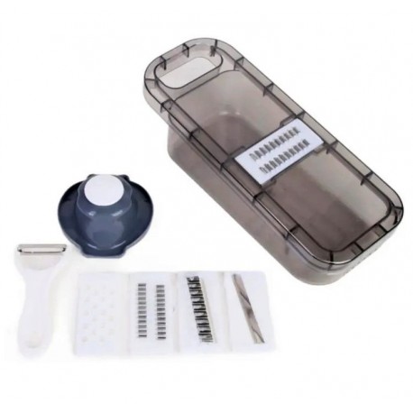 Универсальная ручная овощерезка MULTI-PURPOSE VEGETABLE CUTTER с контейнером, 4 насадки-3