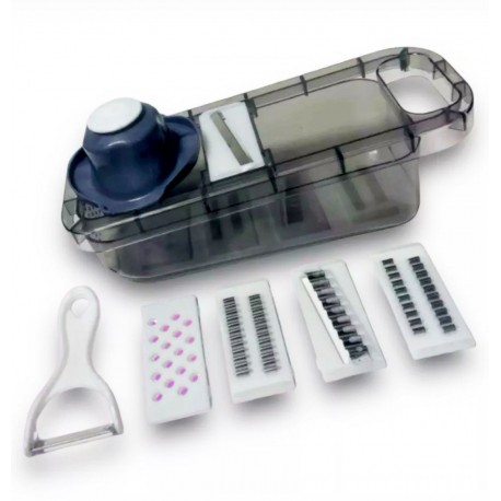 Универсальная ручная овощерезка MULTI-PURPOSE VEGETABLE CUTTER с контейнером, 4 насадки