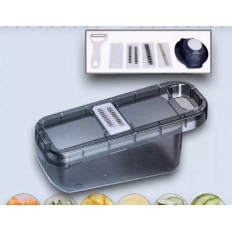 Универсальная ручная овощерезка MULTI-PURPOSE VEGETABLE CUTTER с контейнером, 4 насадки-6