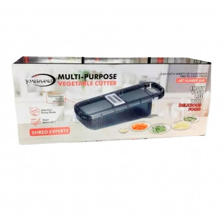 Универсальная ручная овощерезка MULTI-PURPOSE VEGETABLE CUTTER с контейнером, 4 насадки-7