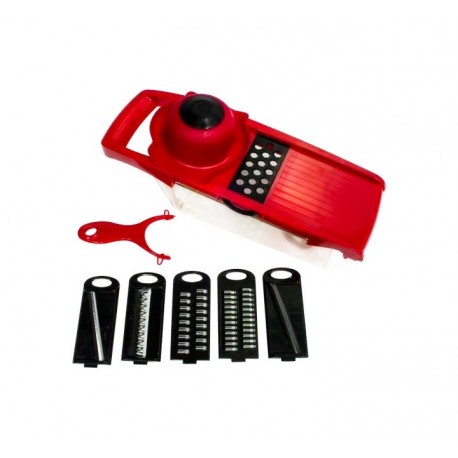 Многофункциональная Овощерезка керамическая MANDOLINE SLICER 10 в 1 с овощечисткой 6 сменных лезвий  оптом-2
