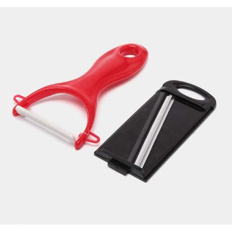 Многофункциональная Овощерезка керамическая MANDOLINE SLICER 10 в 1 с овощечисткой 6 сменных лезвий  оптом-5