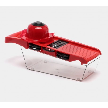 Многофункциональная Овощерезка керамическая MANDOLINE SLICER 10 в 1 с овощечисткой 6 сменных лезвий  оптом-7