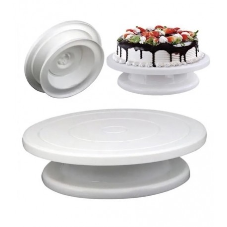 Подставка для изготовления торта "Белая" 28 см, пластик  оптом-3