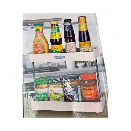 Кухонный многофункциональный стеллаж-полка для хранения продуктов 2 яруса  оптом-3