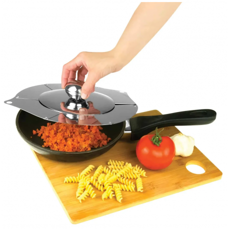 Универсальная складная крышка для сковородок металлическая  оптом-1