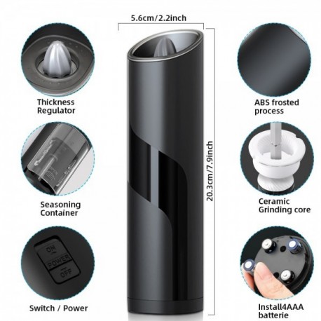 Электрическая мельница для специй Gravity Electric Grinder черная  оптом-3