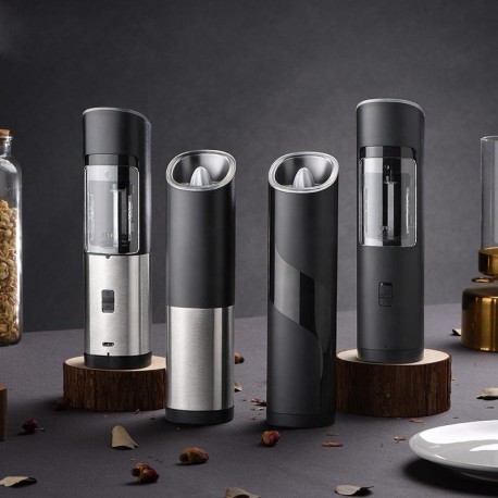 Электрическая мельница для специй Gravity Electric Grinder серебро  оптом-5