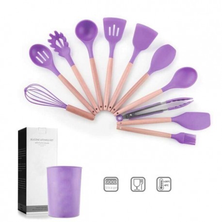 Набор силиконовых кухонных принадлежностей 12 в 1  оптом-8