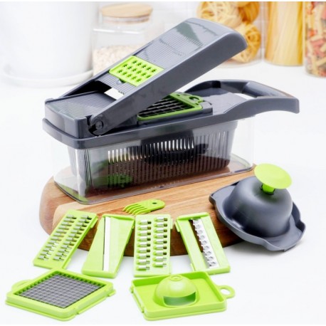 Овощерезка Veggie Slicer слайсер с контейнером 14 в 1  оптом-10