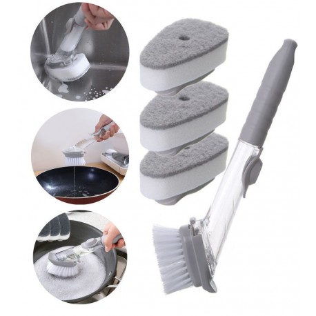 Щетка для мытья посуды с дозатором для моющего средства  оптом-5