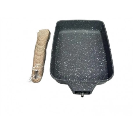 Антипригарная квадратная сковорода с лопаткой для завтрака-3