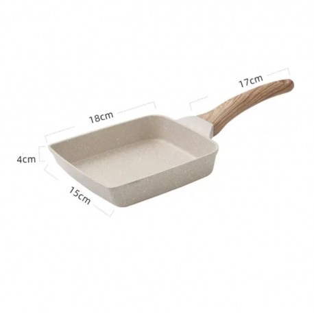 Антипригарная квадратная сковорода с лопаткой для завтрака-2