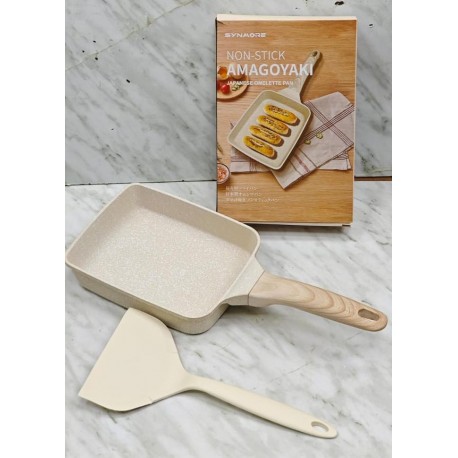 Антипригарная квадратная сковорода с лопаткой для завтрака-6