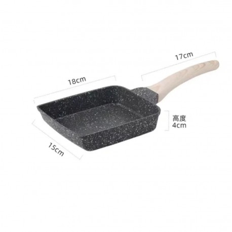 Антипригарная квадратная сковорода с лопаткой для завтрака-4