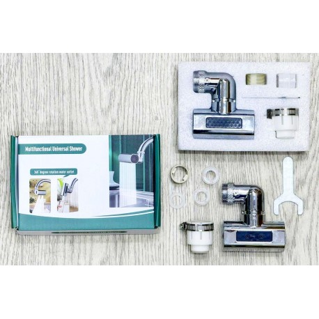 Смеситель для кухонной раковины "Водопад" с поворотом на 360 градусов 8 см  оптом-8