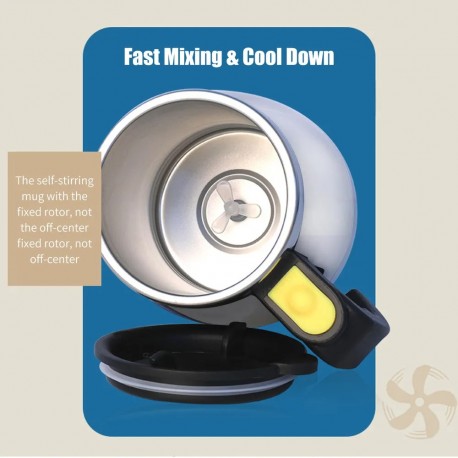 Самоперемешивающаяся кружка для кофе SELF Stirring MUG 400 мл  оптом-7