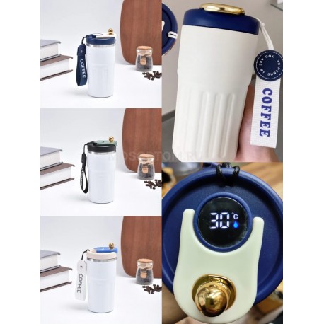 Термокружка COFFEE с датчиком температуры и термометром 500 мл  оптом-4