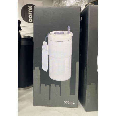 Термокружка COFFEE с датчиком температуры и термометром 500 мл  оптом-5