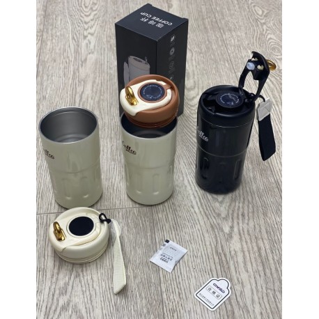 Термокружка COFFEE с датчиком температуры и термометром 500 мл  оптом-6