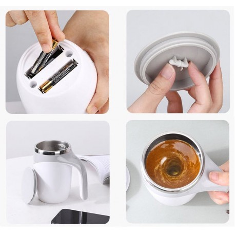 Термокружка Multi-Functional Magnetized Stirring Cup DTM-630 с автоматическим перемешиванием  380 мл  оптом-3