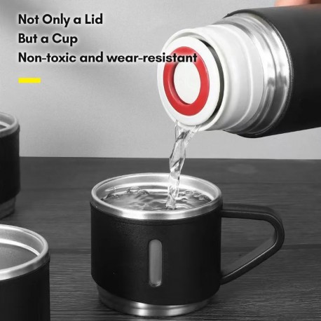 Набор термос 500 мл с кружками Vacuum Flask Set  оптом-11