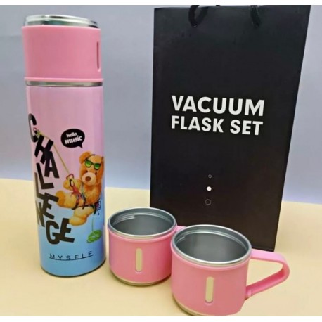 Набор Термосов Мишка с 3 кружками Vacuum Flask Set  оптом-3