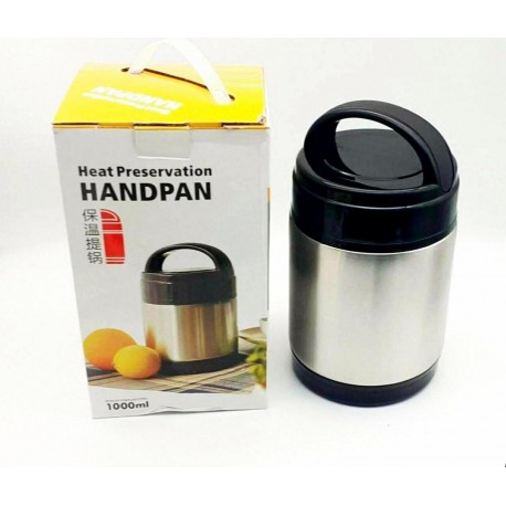 Термос Ланч-бокс для еды Heat Preservation HANDPAN из нержавеющей стали 1000 мл  оптом-1