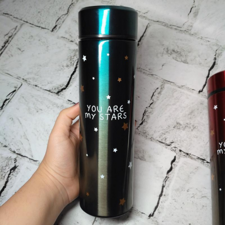 Термос с датчиком температуры You Are My Stars 500 мл  оптом-3