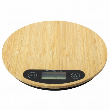 Кухонные электронные весы круглые дерево  оптом-2