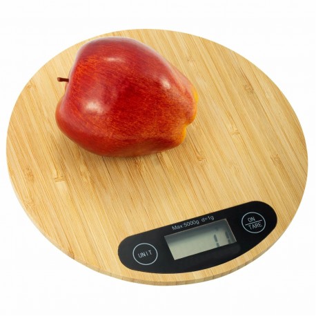 Кухонные электронные весы круглые дерево  оптом