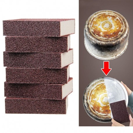 Волшебная кухонная губка-наждачка для посуды  оптом-3