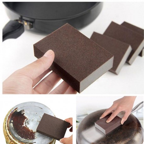 Волшебная кухонная губка-наждачка для посуды  оптом-4