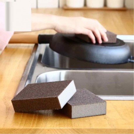 Волшебная кухонная губка-наждачка для посуды  оптом-6