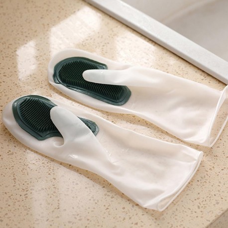 Волшебные силиконовые перчатки для мытья посуды 2 шт  оптом-6