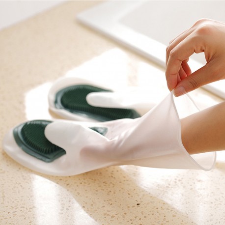 Волшебные силиконовые перчатки для мытья посуды 2 шт  оптом-4