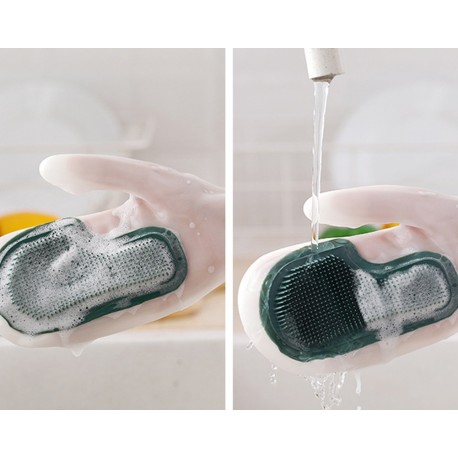 Волшебные силиконовые перчатки для мытья посуды 2 шт  оптом-5