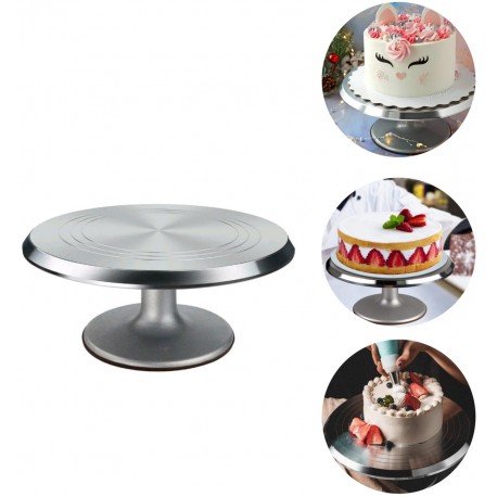 Вращающаяся металлическая подставка для торта 30 см  оптом-2