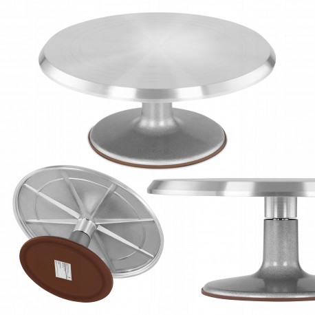 Вращающаяся металлическая подставка для торта 30 см  оптом-1
