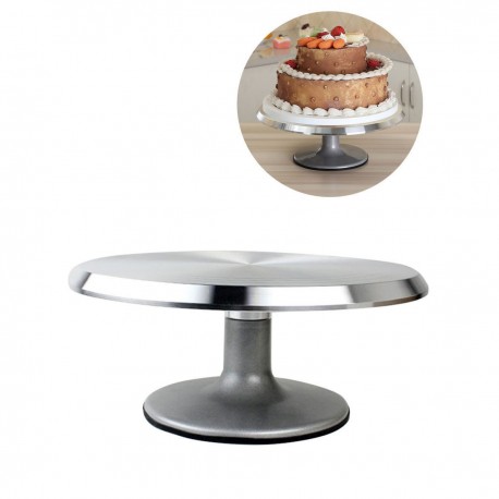 Вращающаяся металлическая подставка для торта 30 см  оптом-4