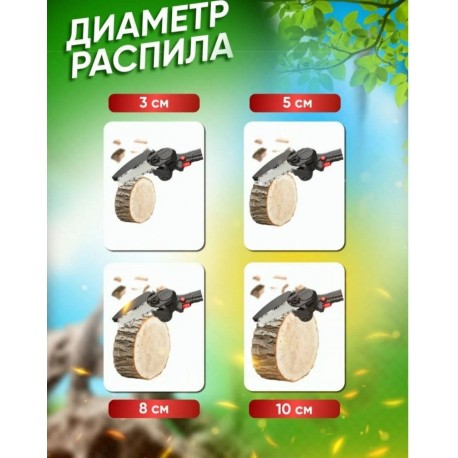 Портативная мини-цепная пила 24V с 2 аккумуляторами для сада  оптом-3