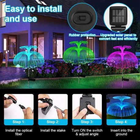 Садовый светильник МЕДУЗА на солнечной батарее для сада 2 шт  оптом-5