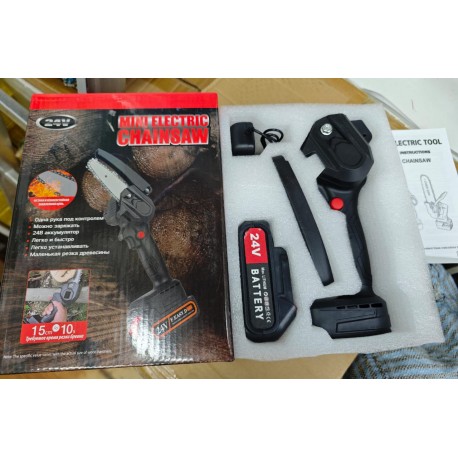 Электрическая цепная мини-пила MINI ELECTRIC CHAINSAW 24В  оптом-4