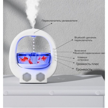 Антигравитационный музыкальный увлажнитель воздуха Как рыба в воде 1 л  оптом-5