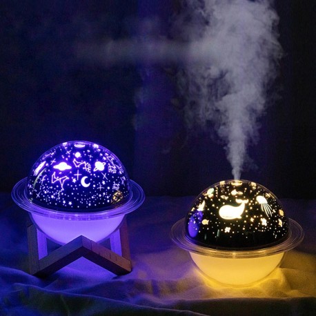 Детский проектор, Увлажнитель воздуха, Ночник звездное небо 3 в 1  оптом-9