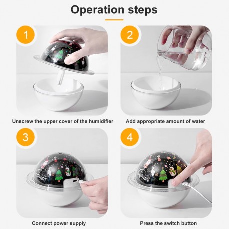 Детский проектор, Увлажнитель воздуха, Ночник звездное небо 3 в 1  оптом-1
