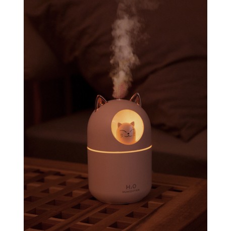 Мини увлажнитель воздуха и ночник HUMIDIFIER - Кот  оптом-4